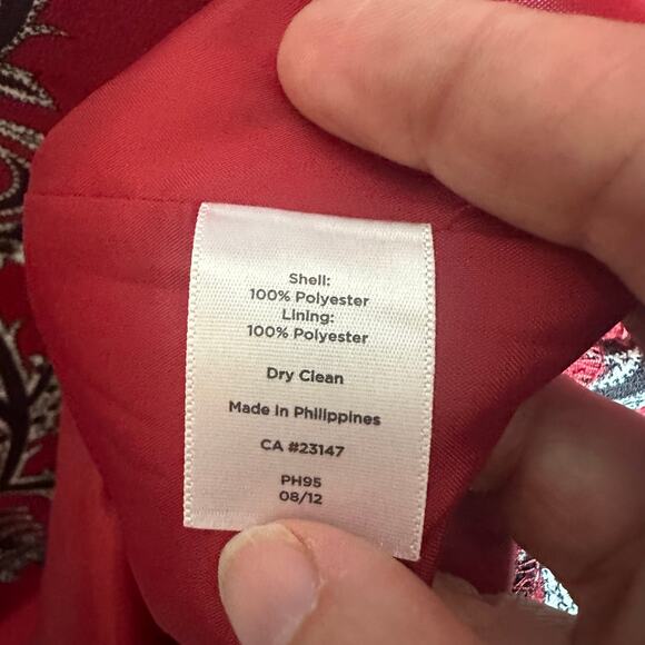 Talbots Womens Dress bodycon pencil paisley sleeveless academia feminine - Picture 5 of 11